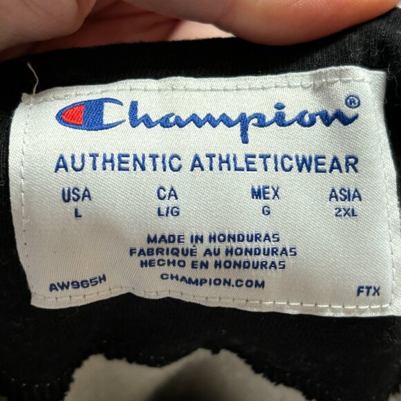 CHAMPION Gel Script Powerblend Fleece Hoodie Pullover in Oxford Gray MEN'S L - Picture 8 of 11